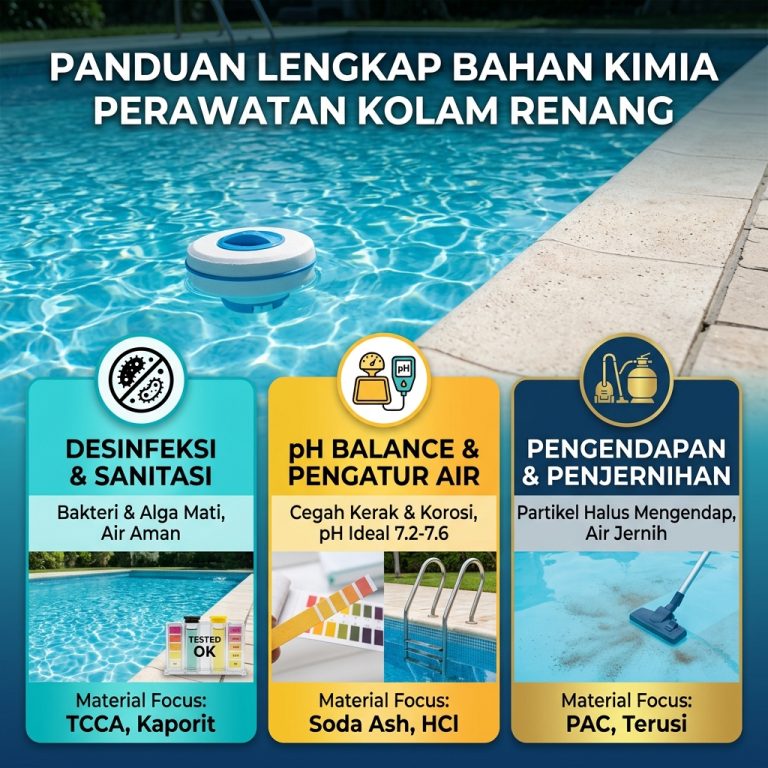 Panduan Lengkap Bahan Kimia Perawatan Kolam Renang Fungsi Dosis dan Urutan Pakai