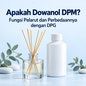 Apakah Dowanol DPM? Fungsi Pelarut dan Perbedaannya dengan DPG, ilustrasi reed diffuser dan botol pelarut